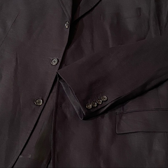 AUTHENTIC POLO RALPH LAUREN 3-BUTTON BLACK LINEN BLAZER SIZE XL NEW WITHOUT TAGS - Picture 11 of 17